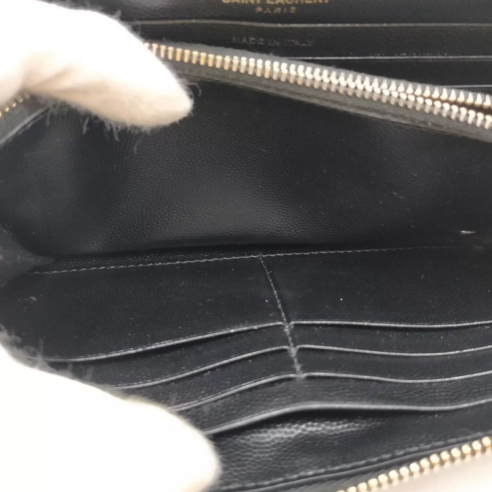 YSL Saint Laurent Long Wallet  Black Caviar Leather/ Preloved - Picture 7 of 10